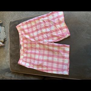 Women’s Talbots pink plaid shorts 14